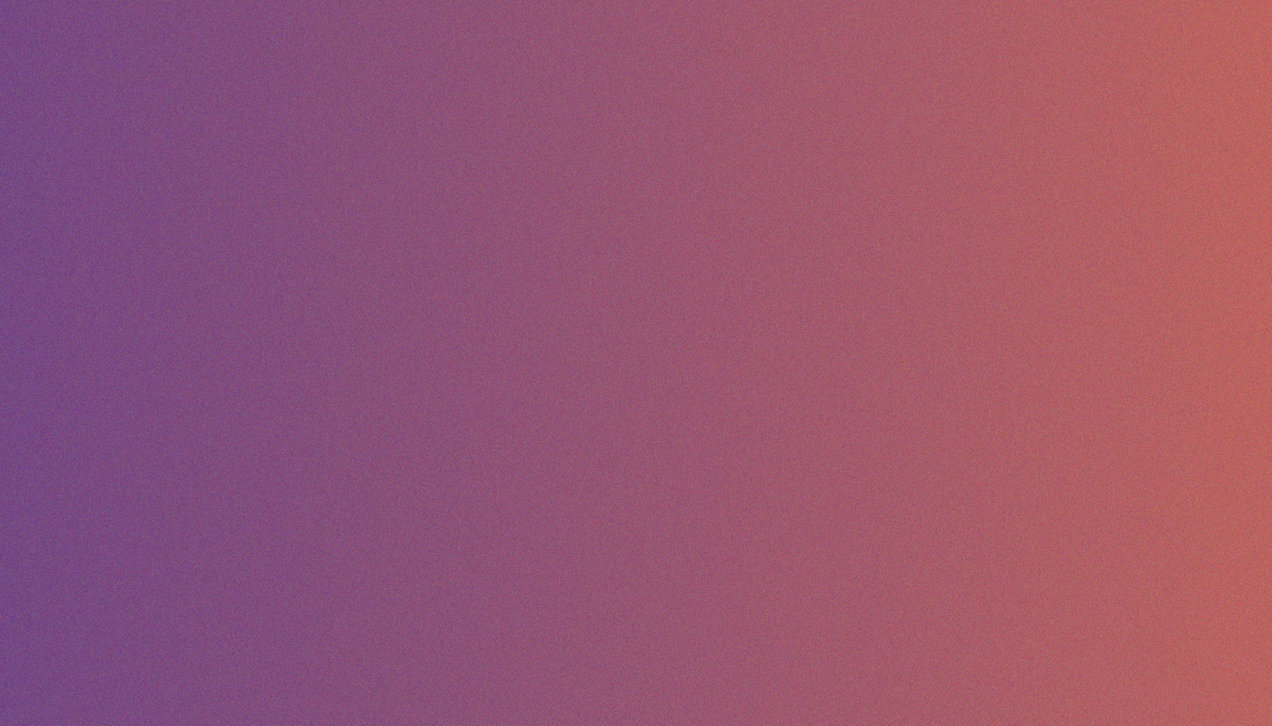 A gradient background transitioning smoothly from deep purple on the left to bright orange on the right.