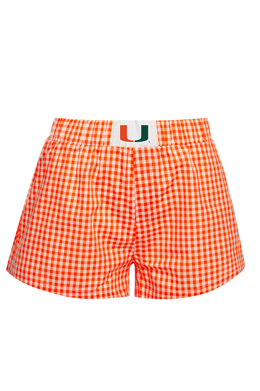 University of Miami Gameday Gingham Shorts