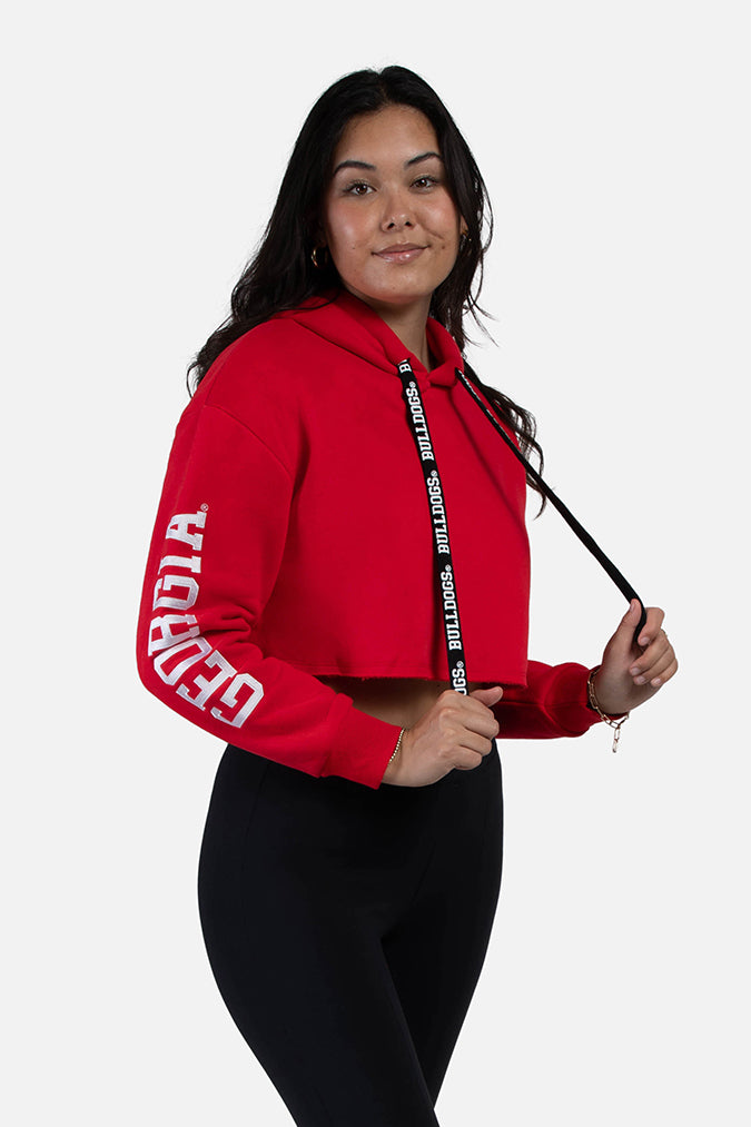 University of Georgia Cropped Hoodie Large / Red | Hype and Vice