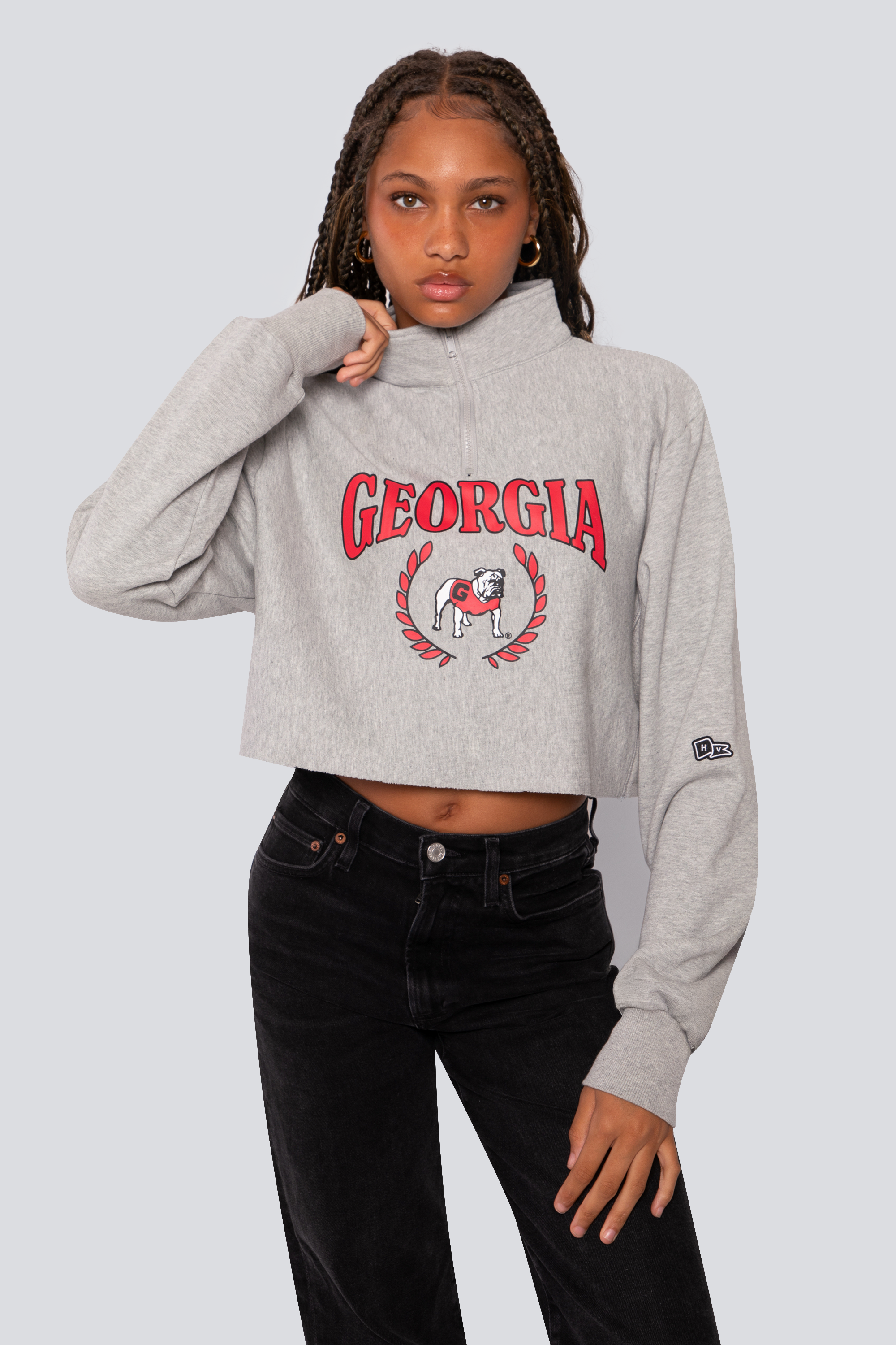 Georgia Cutoff Mock Neck
