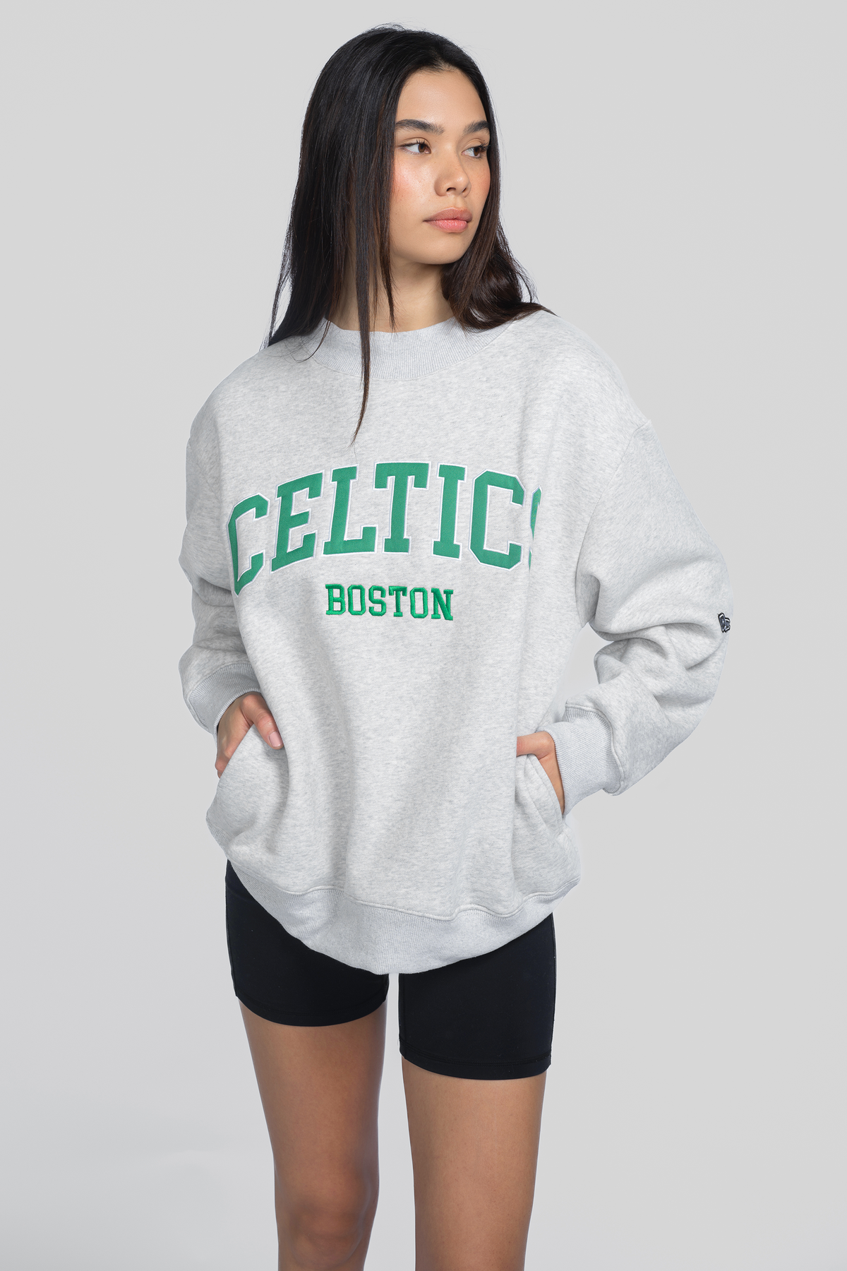 Boston Celtics Mock Neck Crewneck