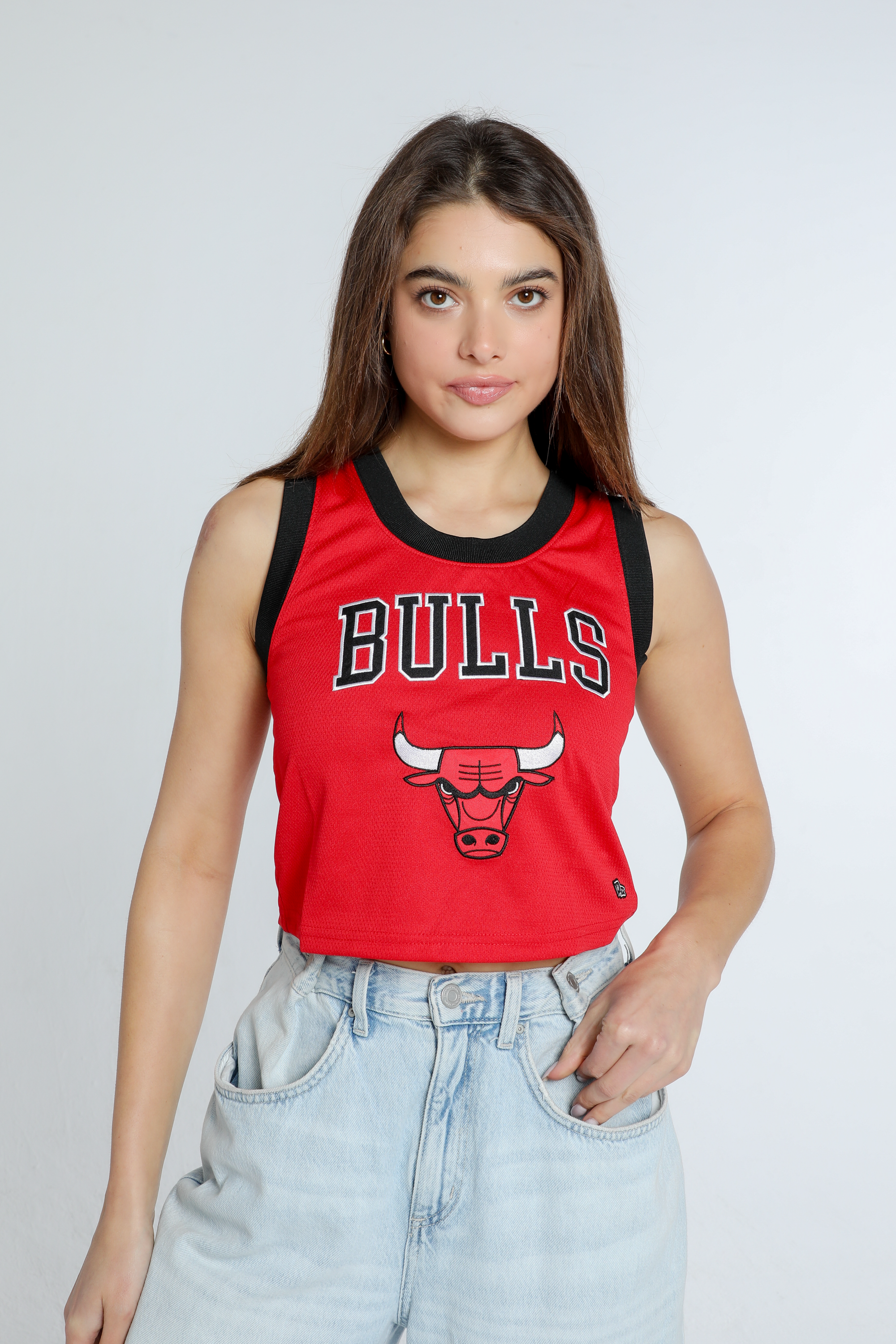 Da Donna Bulls 33 Varsity American Da Basket Maglia Gilet T-Shirt Top - Foto 2