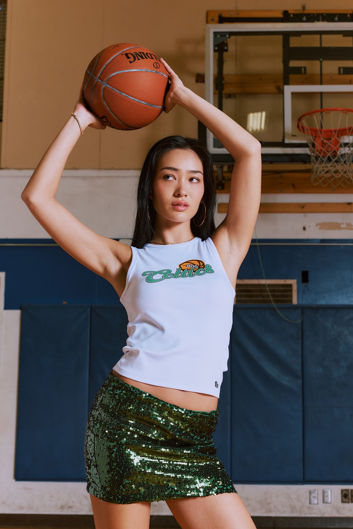 Boston Celtics Sequin Mini Skirt