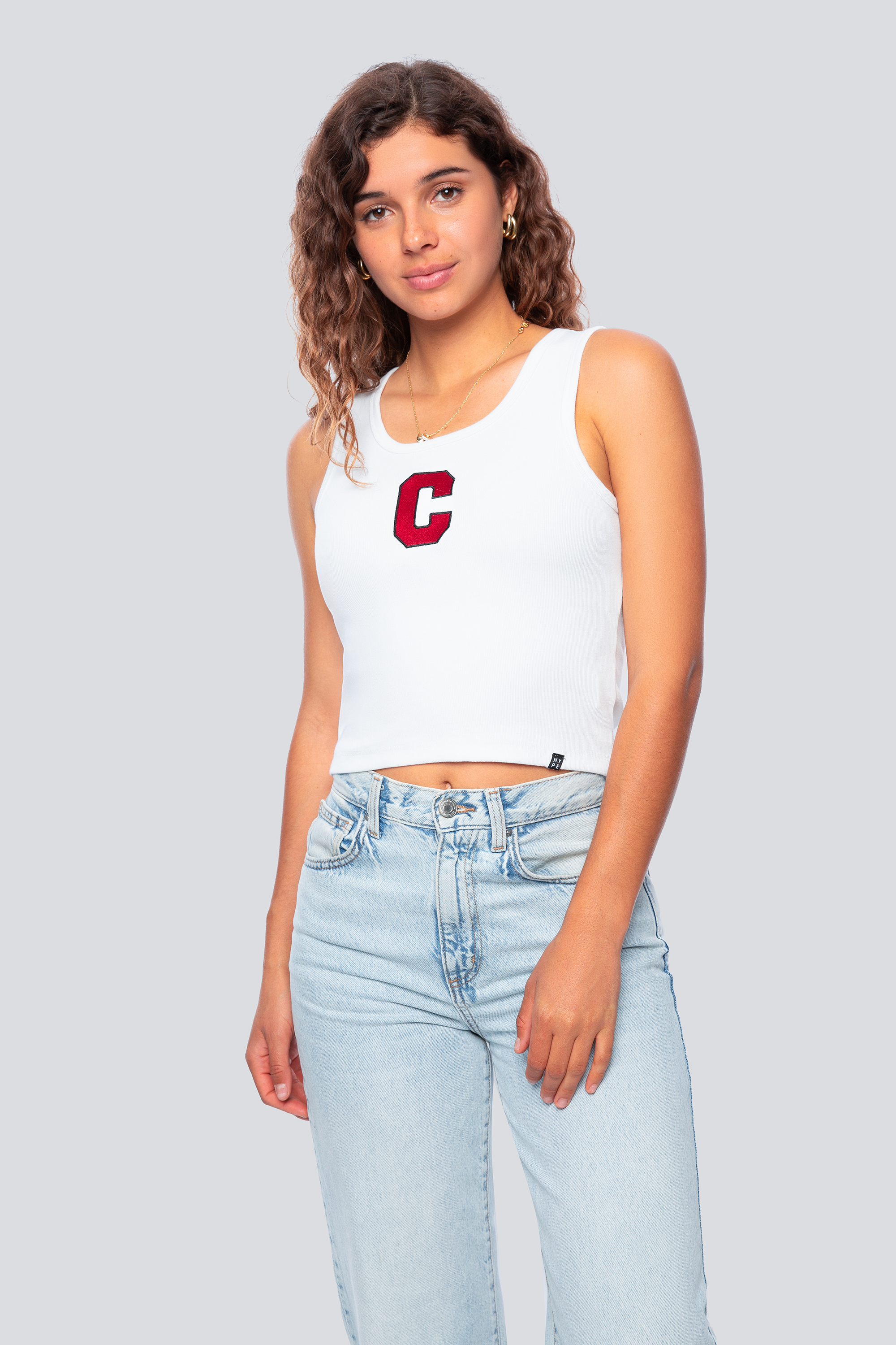 【未使用】MEDI CONCEPT LOGO KNIT TANK TOP Emporio Armani Bodywear mesh logo tank top in blue - part of