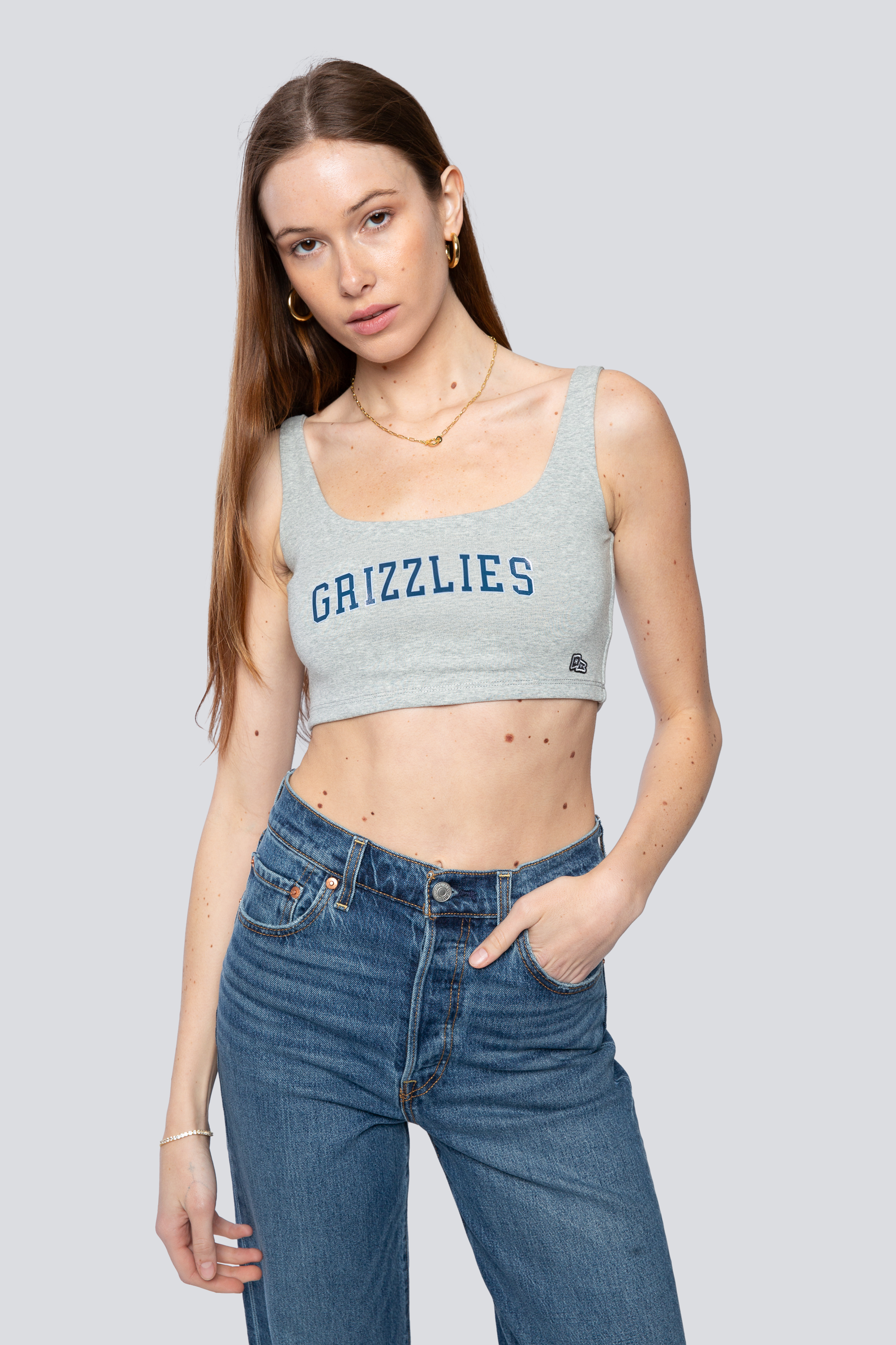 Memphis Grizzlies Scoop Neck Crop Top