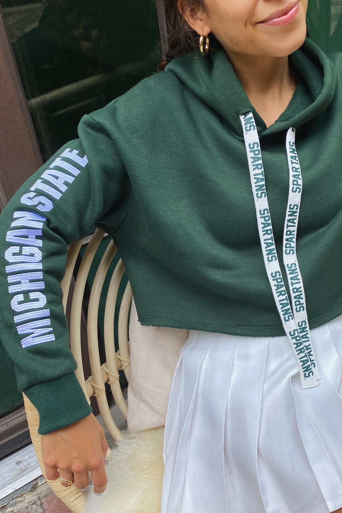 Michigan State Cropped Hoodie