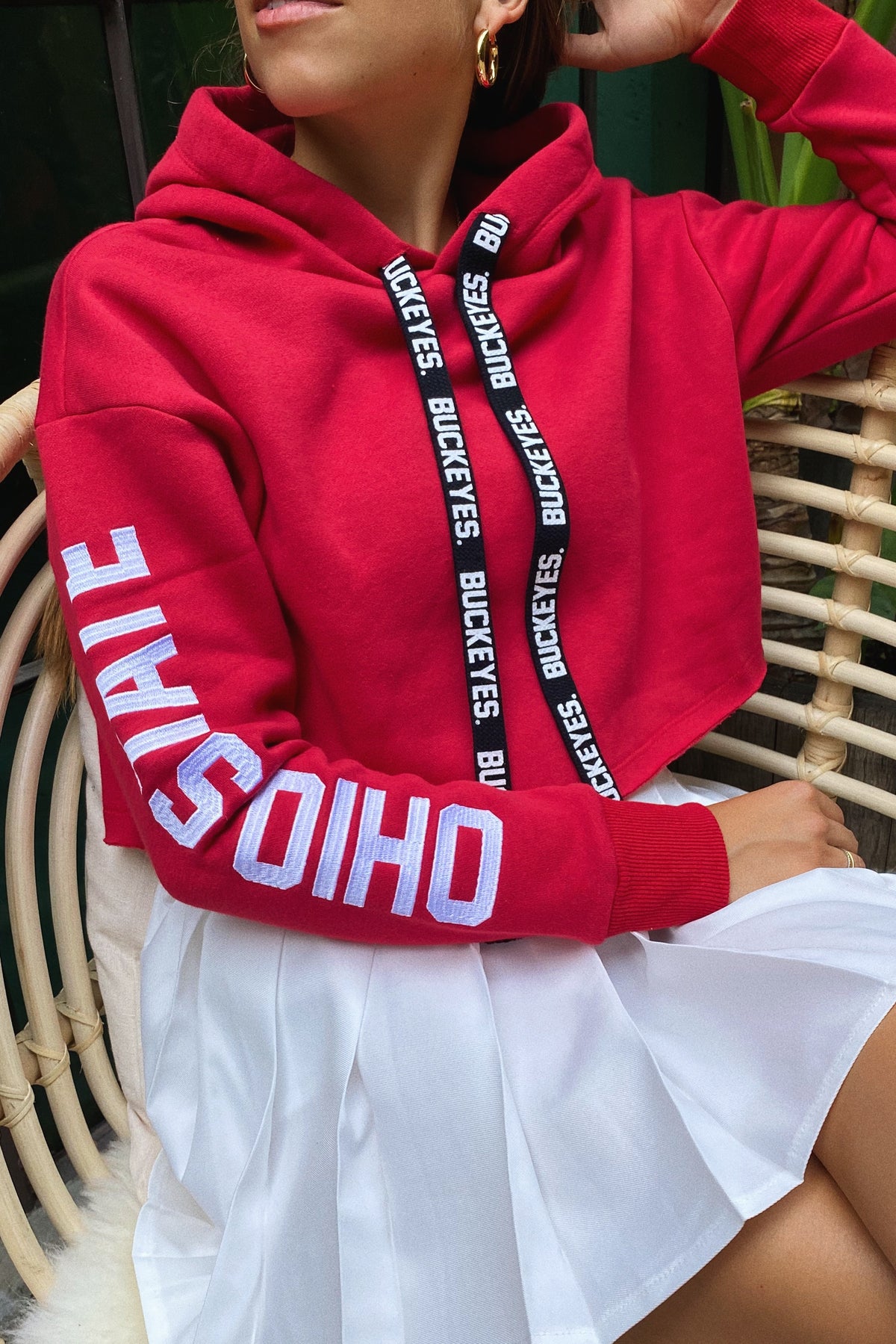 Ohio State Cropped Hoodie