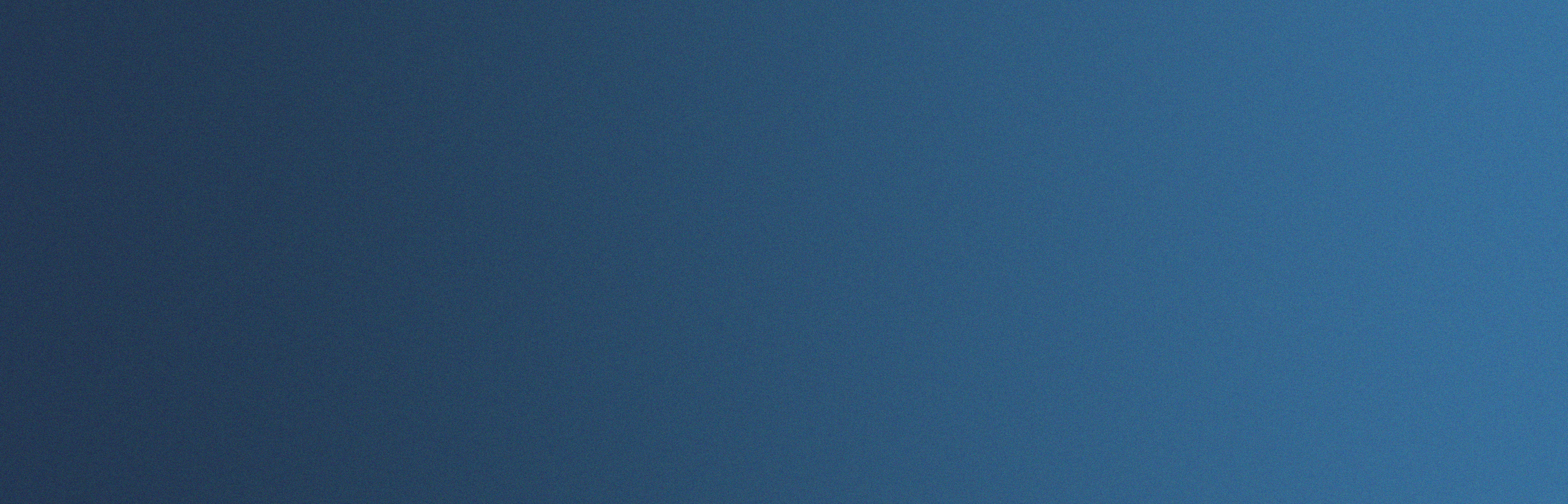 A gradient background transitioning from dark blue on the left to lighter blue on the right.