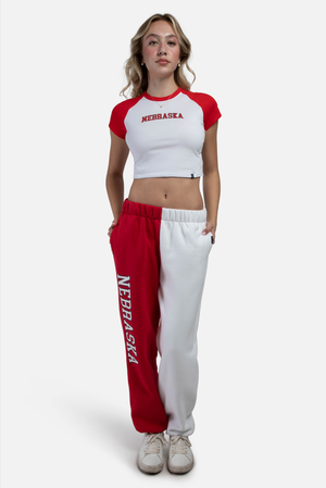 Nebraska Color-Block Sweats