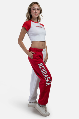 Nebraska Color-Block Sweats