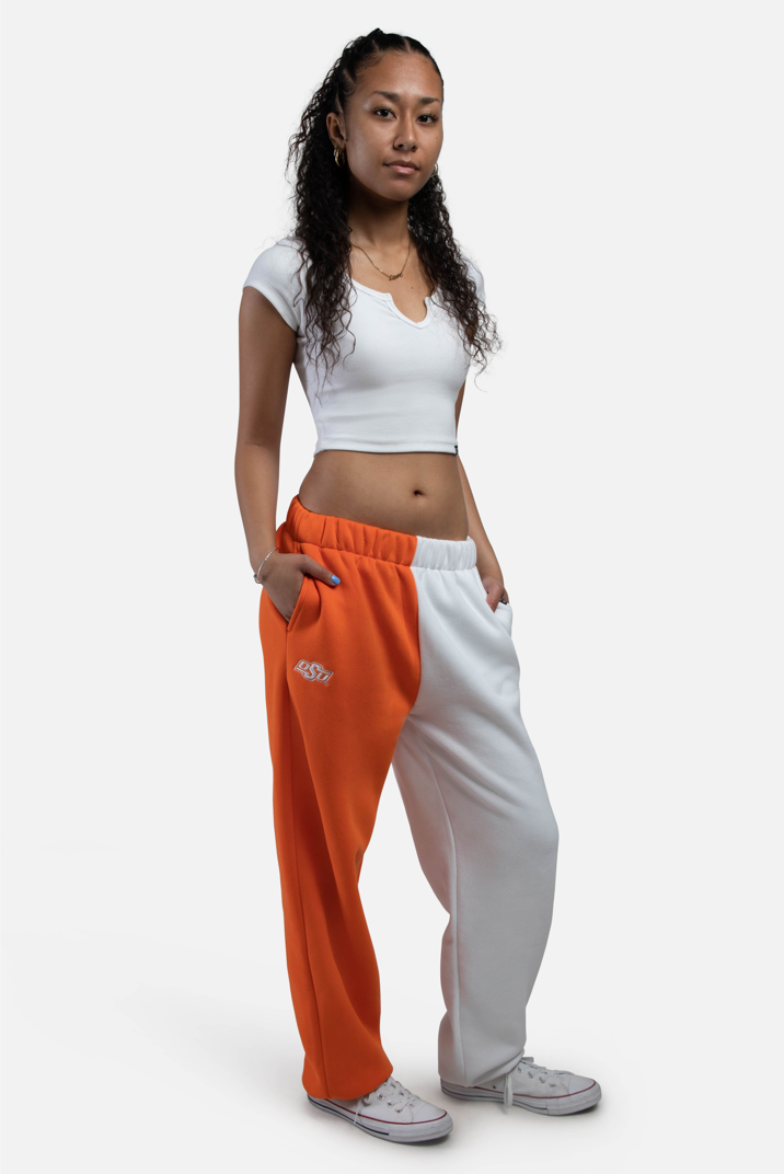 Oklahoma State University Color-Block Sweats