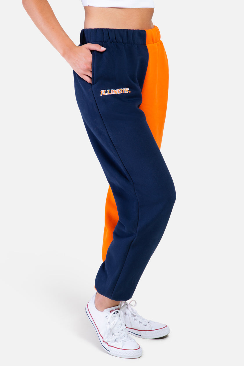 University of Illinois Color-Block Sweats