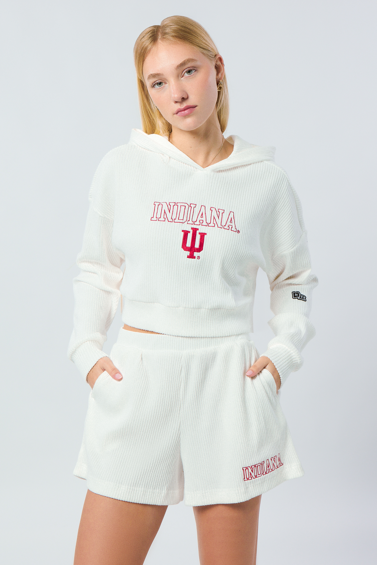 Indiana University Warm-Up Cropped Hoodie