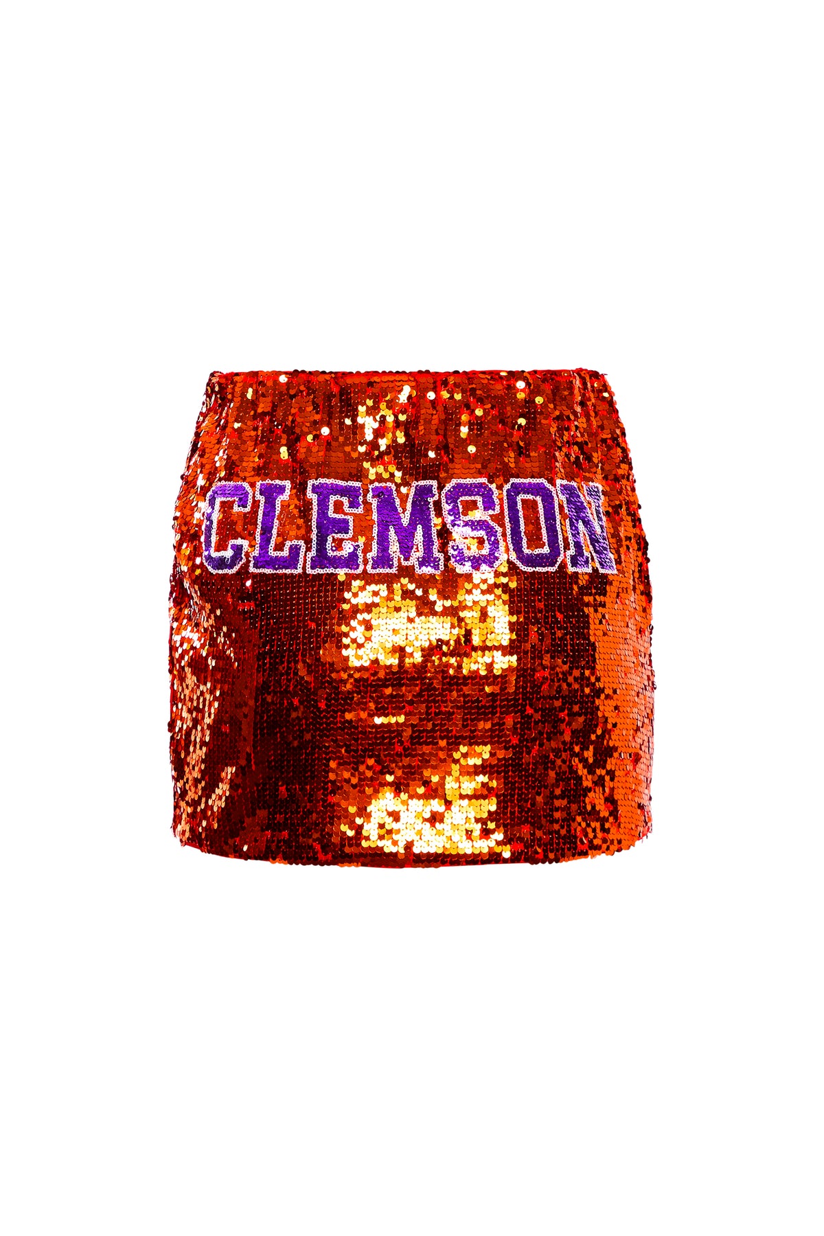 Clemson Sequin Mini Skirt