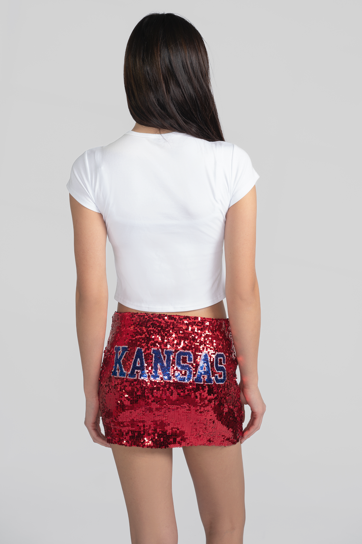 University of Kansas Sequin Mini Skirt