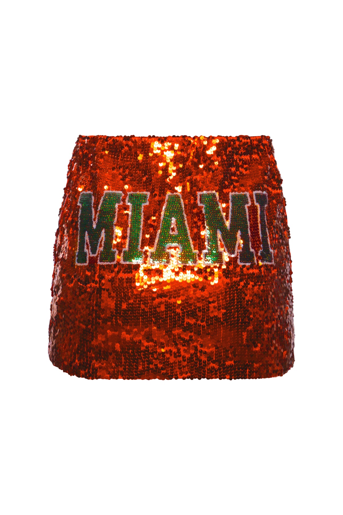 University of Miami Sequin Mini Skirt