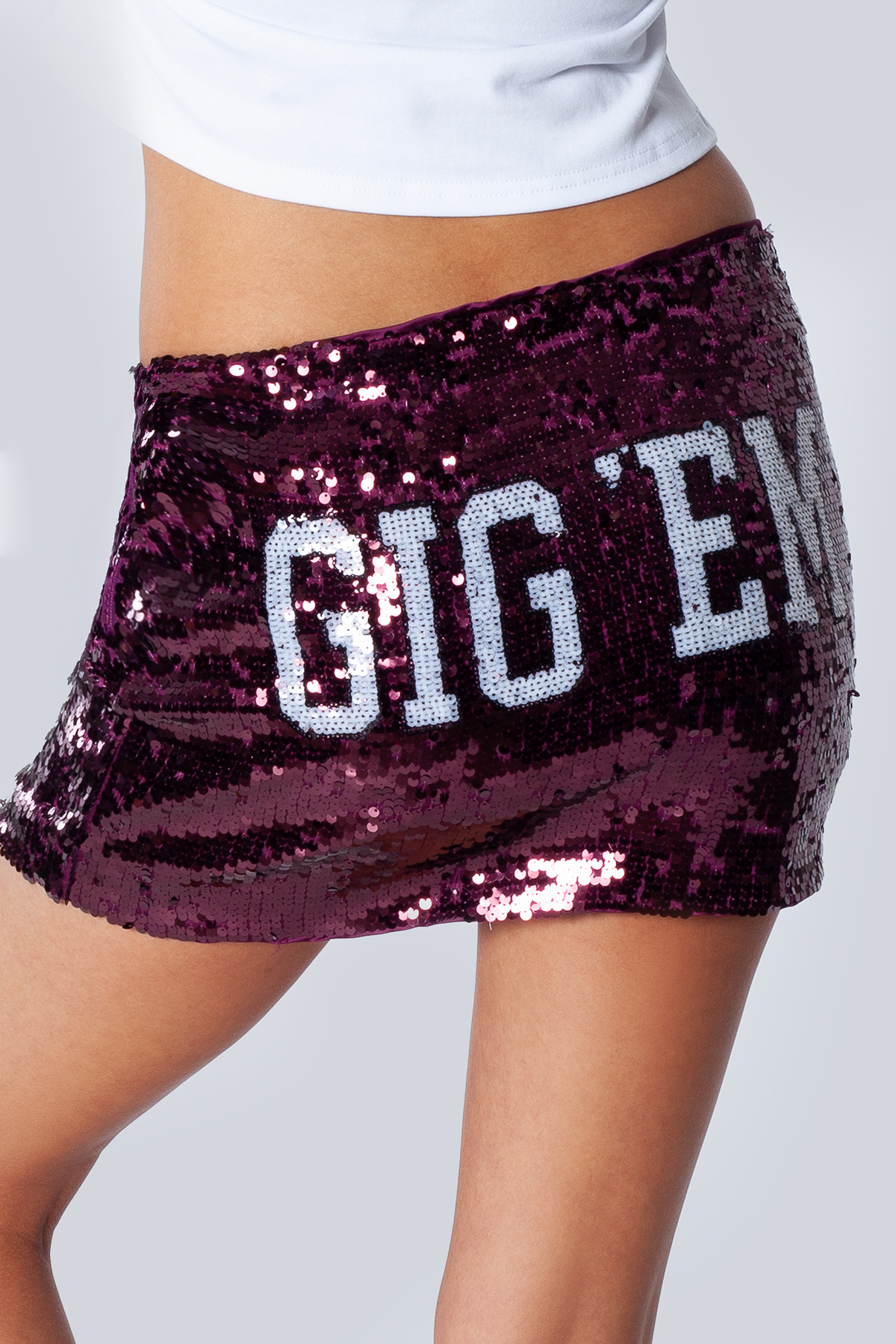 Texas A&M Sequin Mini Skirt