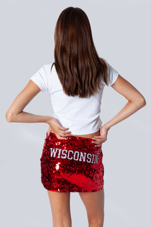 University of Wisconsin Sequin Mini Skirt