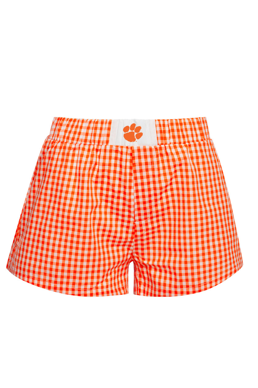 Clemson Gameday Gingham Shorts