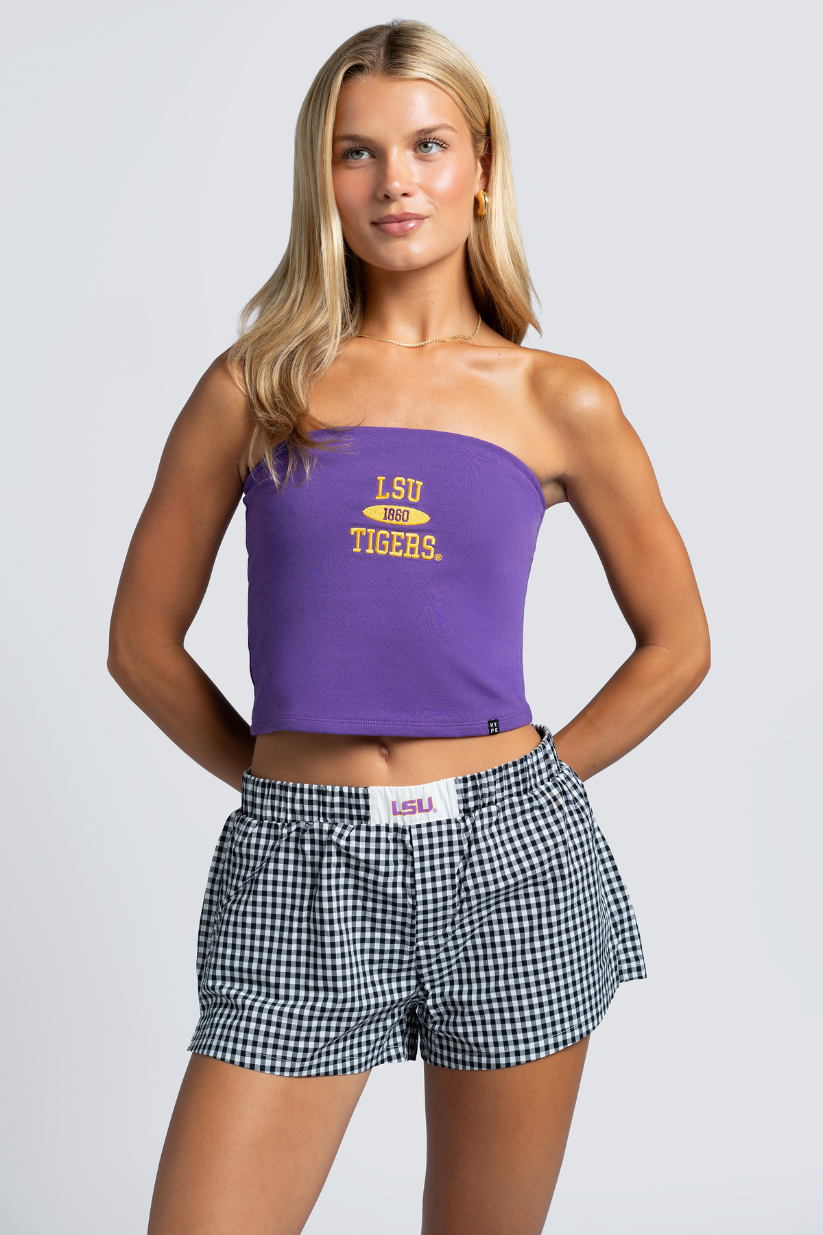 LSU Gameday Gingham Shorts