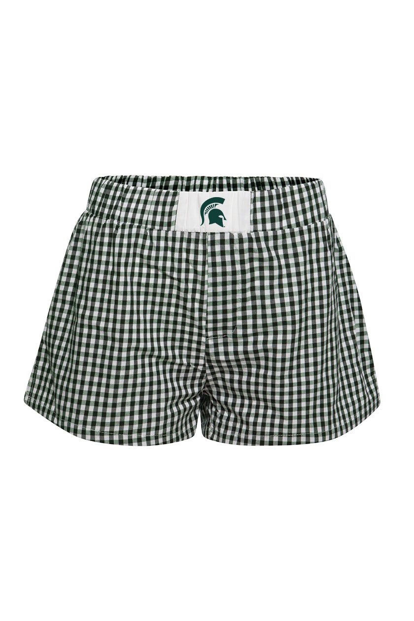 Michigan State Gameday Gingham Shorts