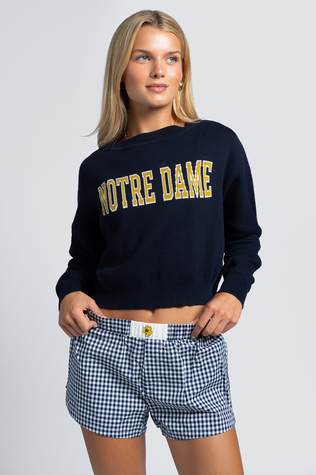 Notre Dame Gameday Gingham Shorts