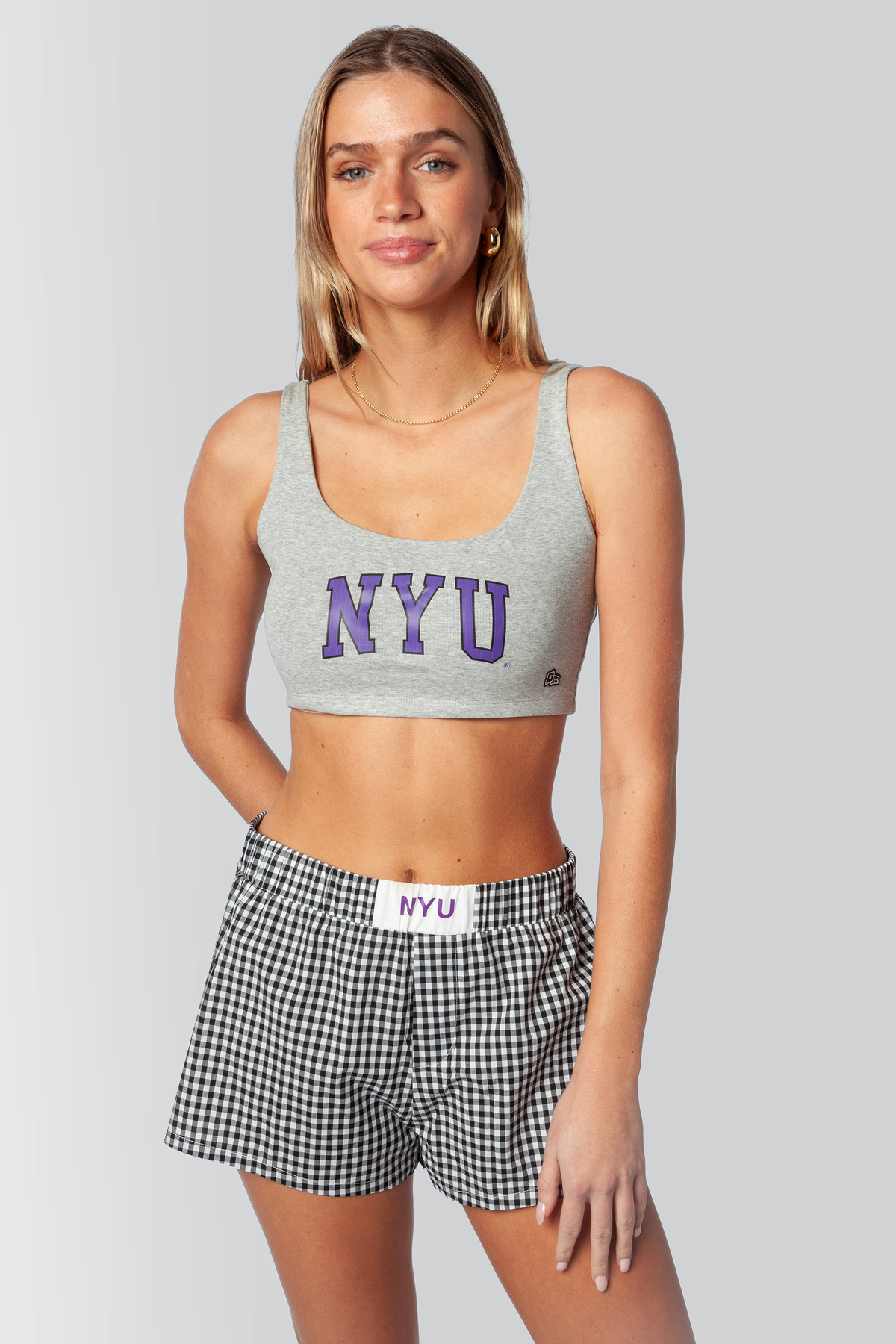 NYU Gameday Gingham Shorts