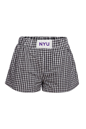 NYU Gameday Gingham Shorts