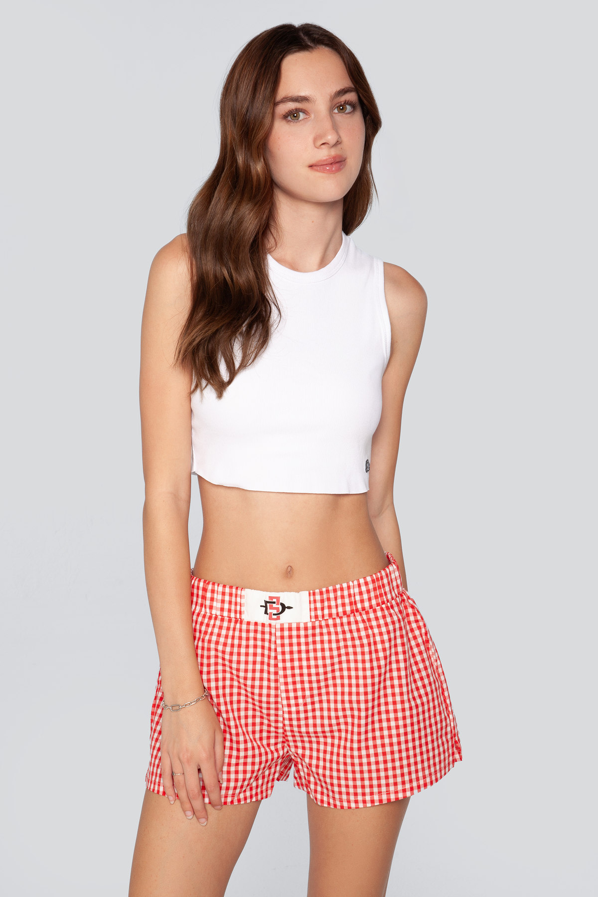 SDSU Gameday Gingham Shorts