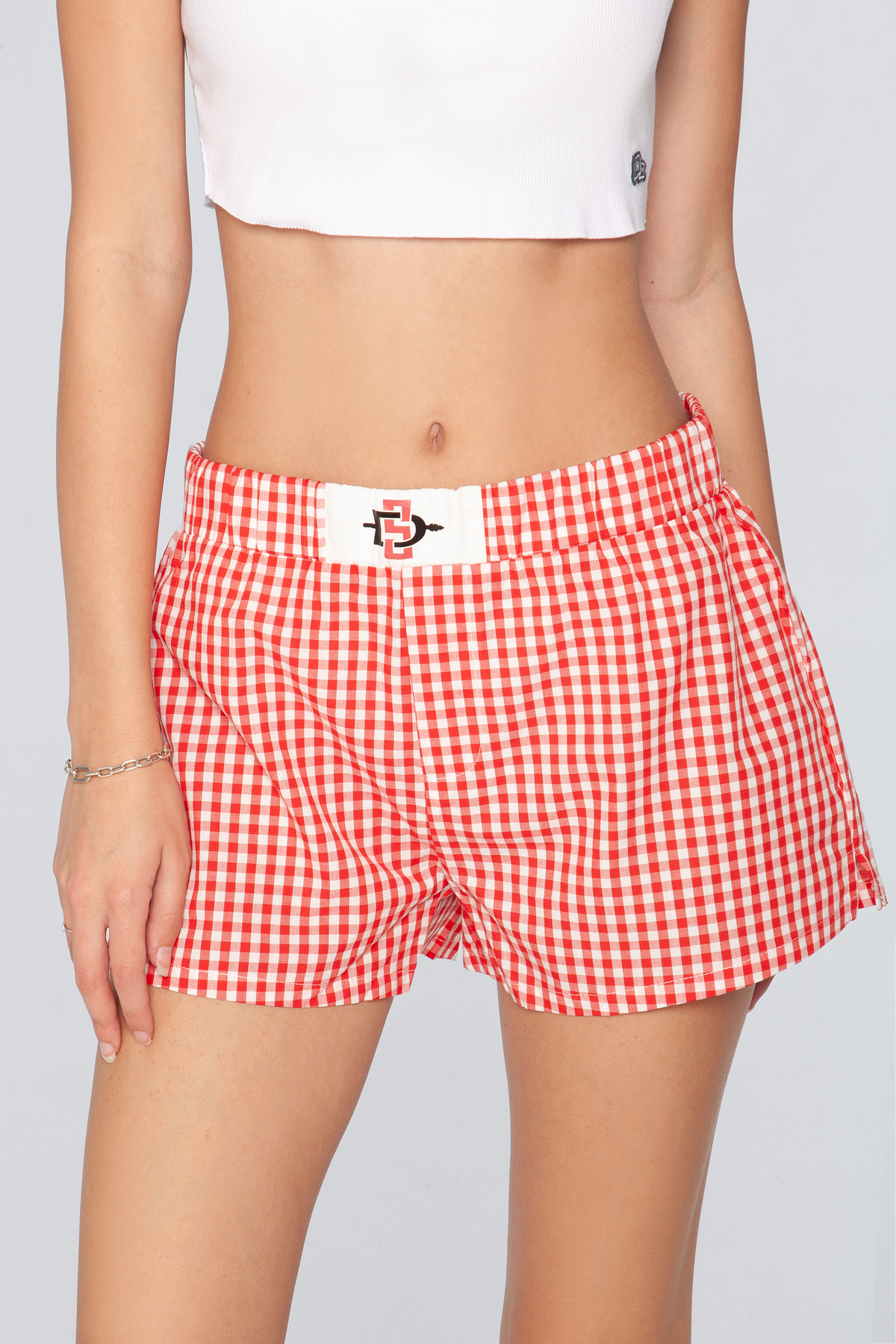 SDSU Gameday Gingham Shorts