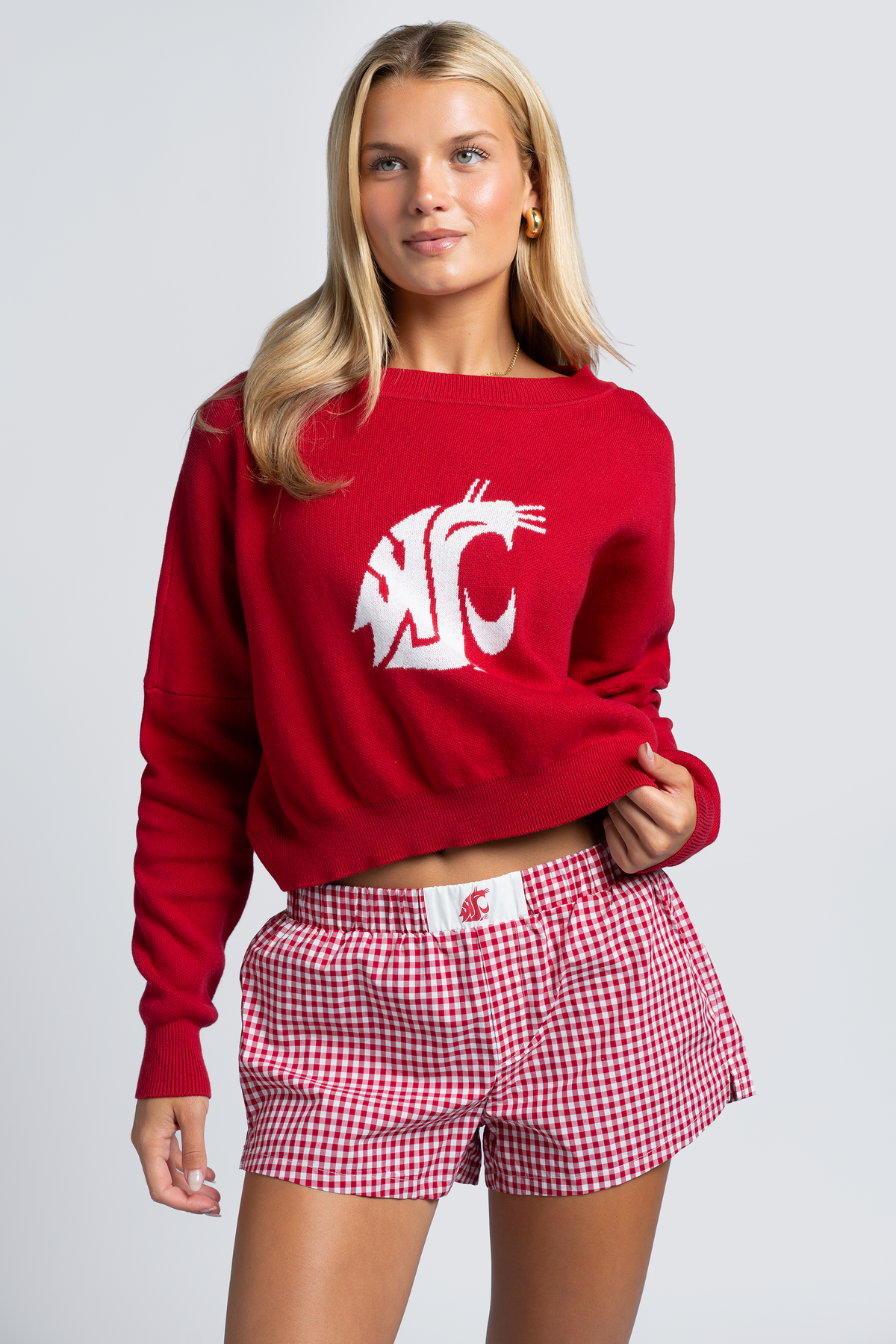 Washington State Gameday Gingham Shorts