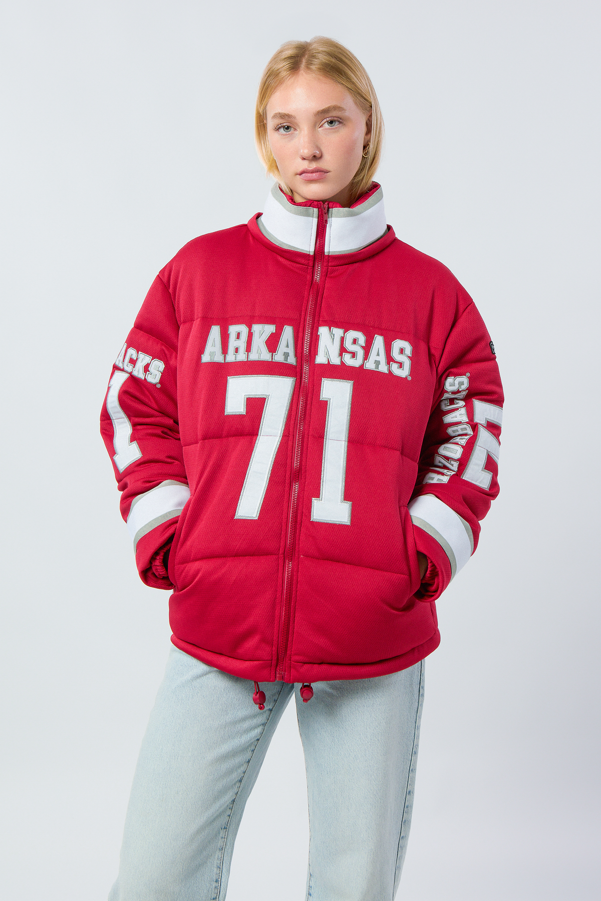 University of Arkansas Jersey Puffer Jacket
