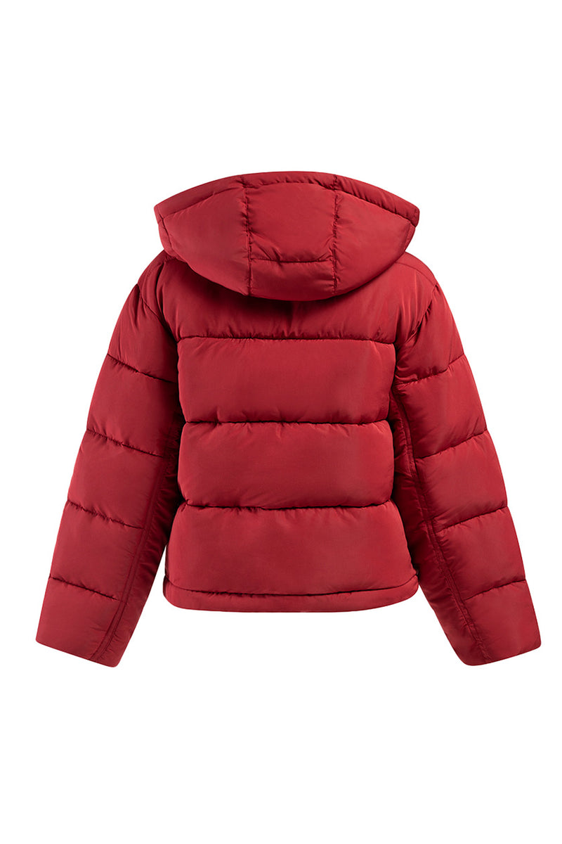 【PORTERNA】Doki duck down padded jacket Shop Women's Front Runner Slick Puffer Jacket in Navy/Pink