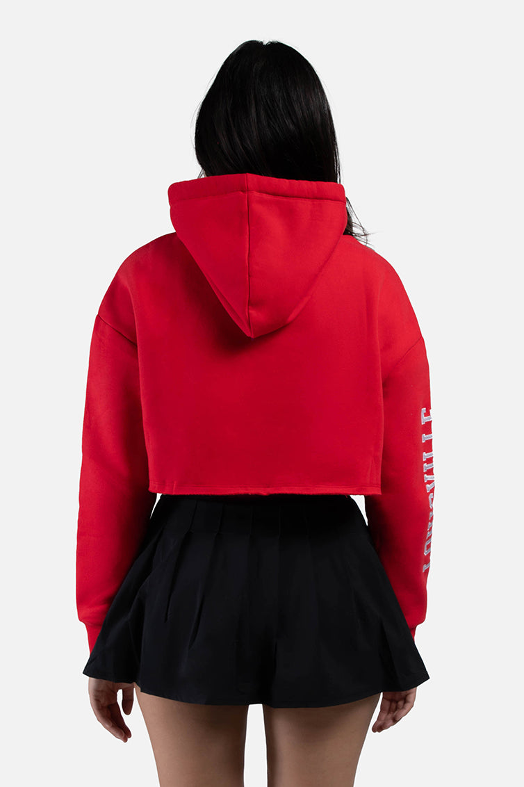 University of Louisville Cropped Hoodie Small / Red | Hype and Vice