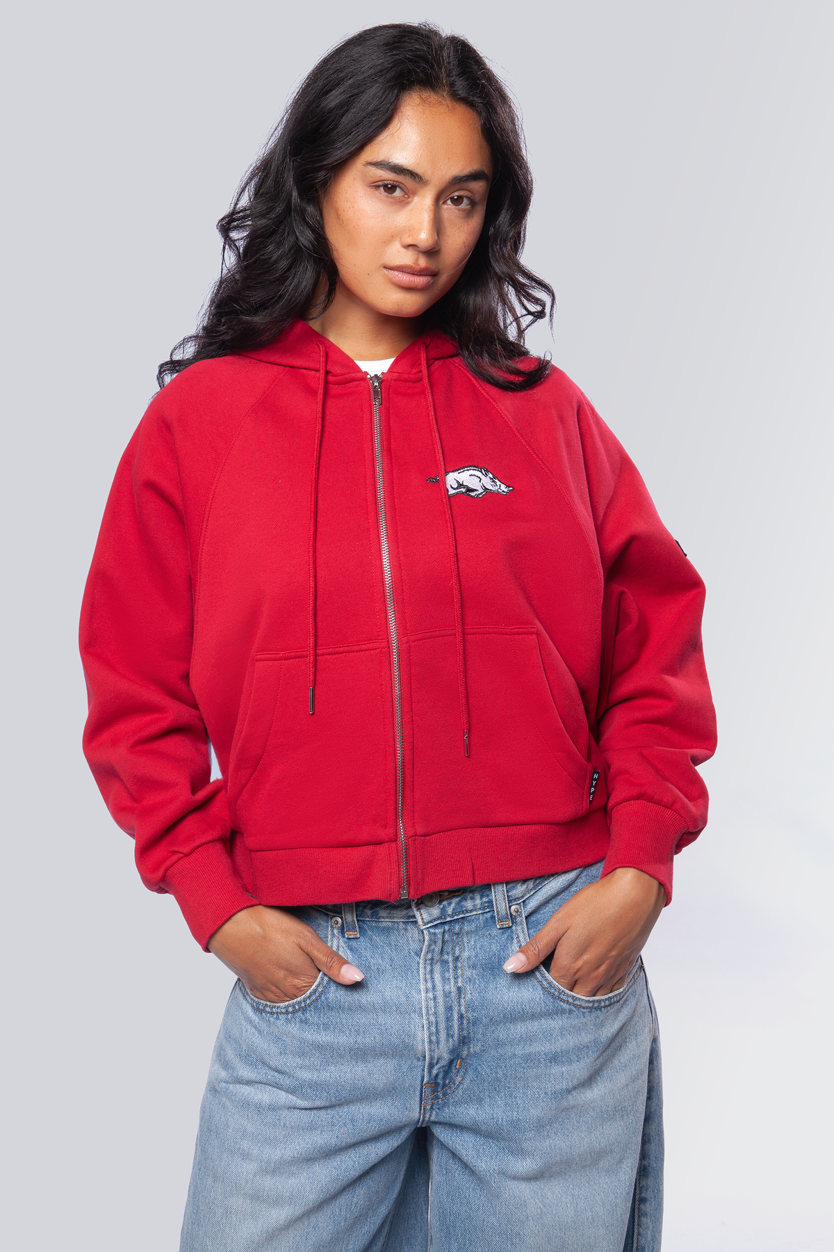 University of Arkansas Raglan Zip-Up