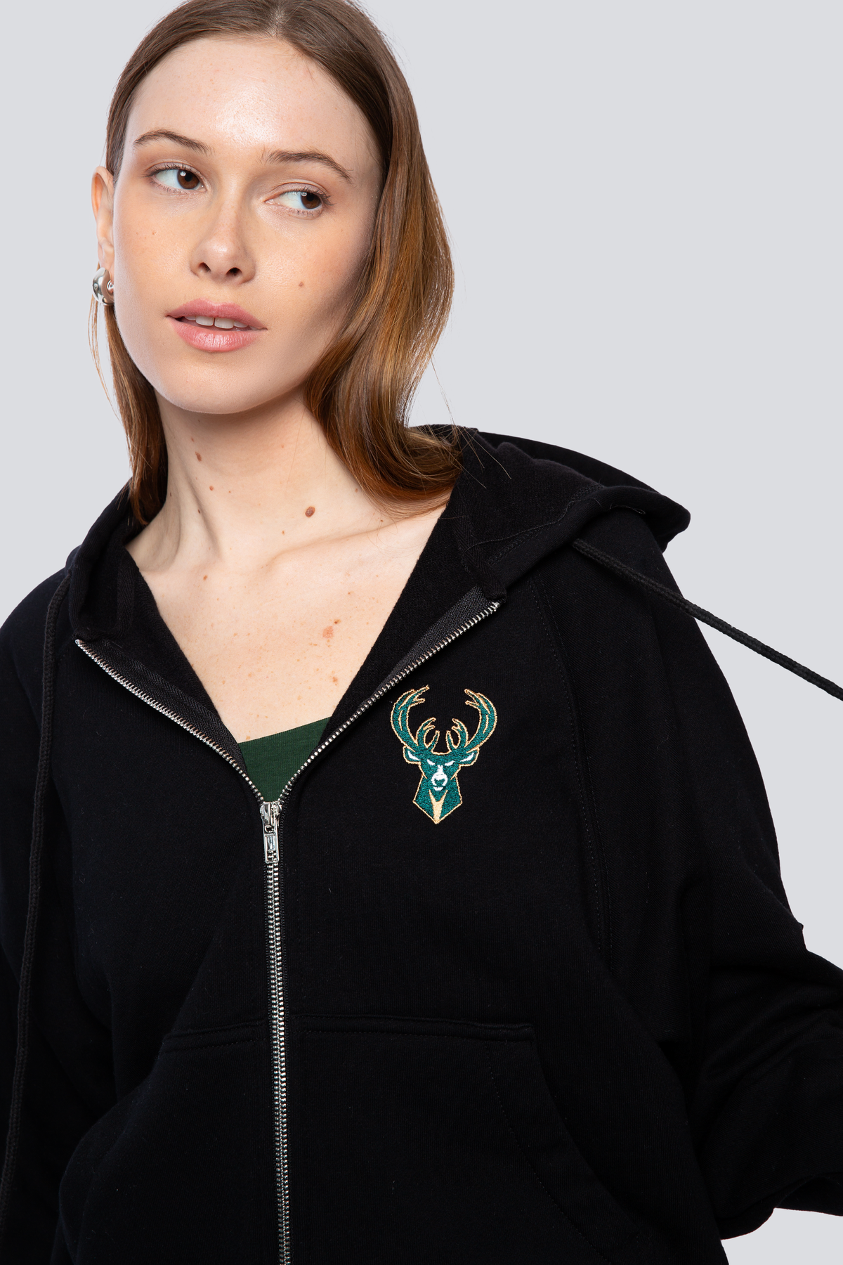 Milwaukee Bucks Raglan Zip-Up