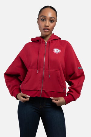 Indiana University Raglan Zip Up