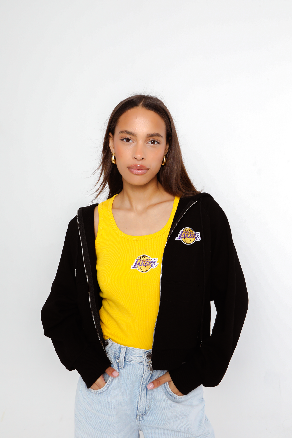 Los Angeles Lakers Raglan Zip-Up