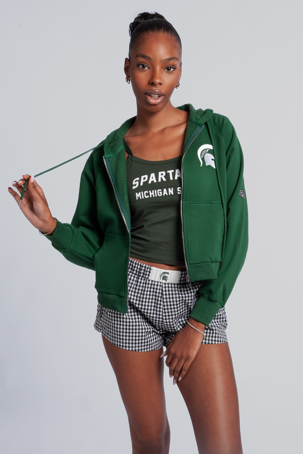 Michigan State Raglan Zip Up