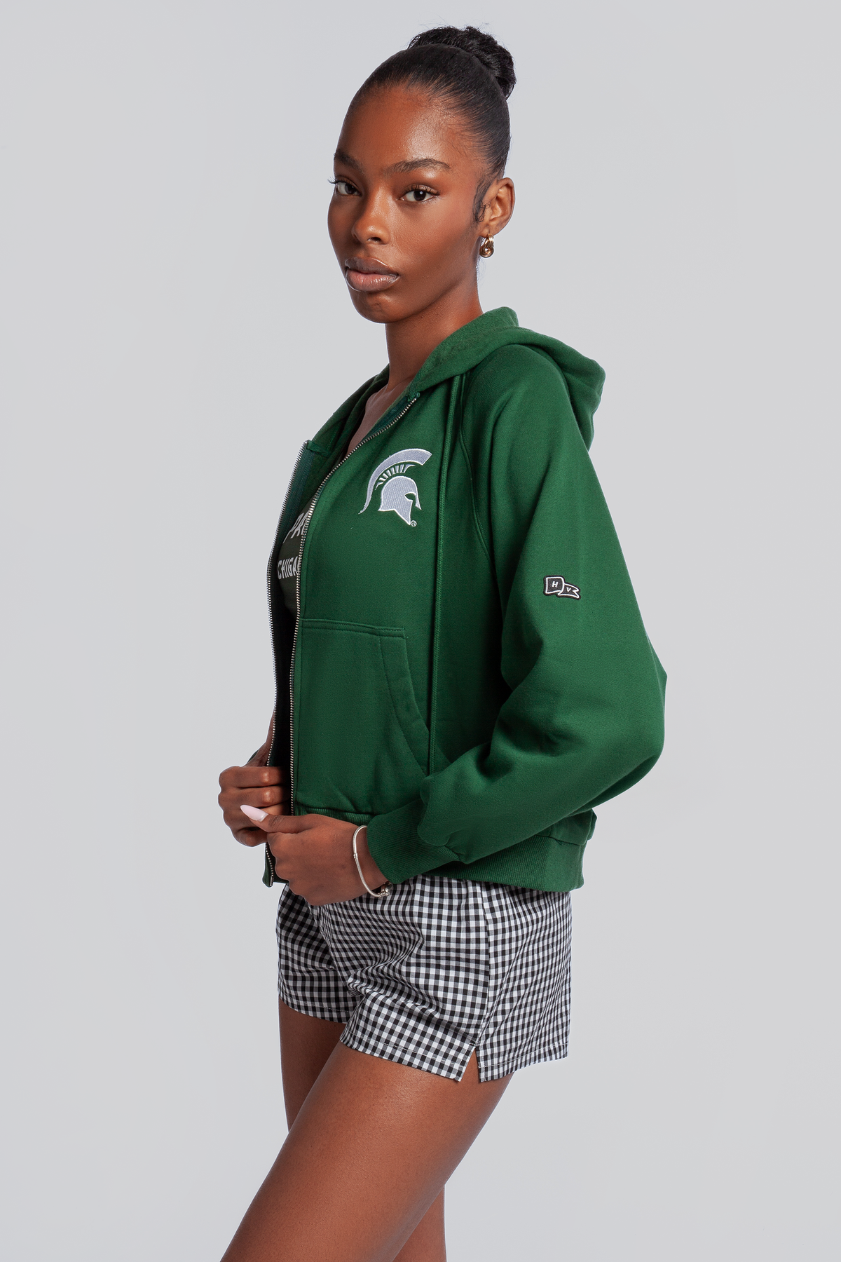 Michigan State Raglan Zip Up