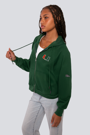 University of Miami Raglan Zip Up