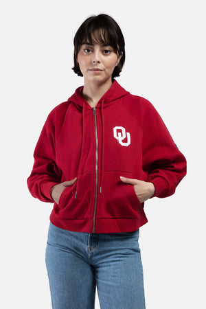 University of Oklahoma Raglan Zip Up