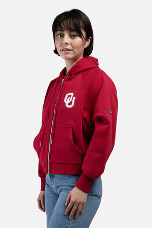 University of Oklahoma Raglan Zip Up