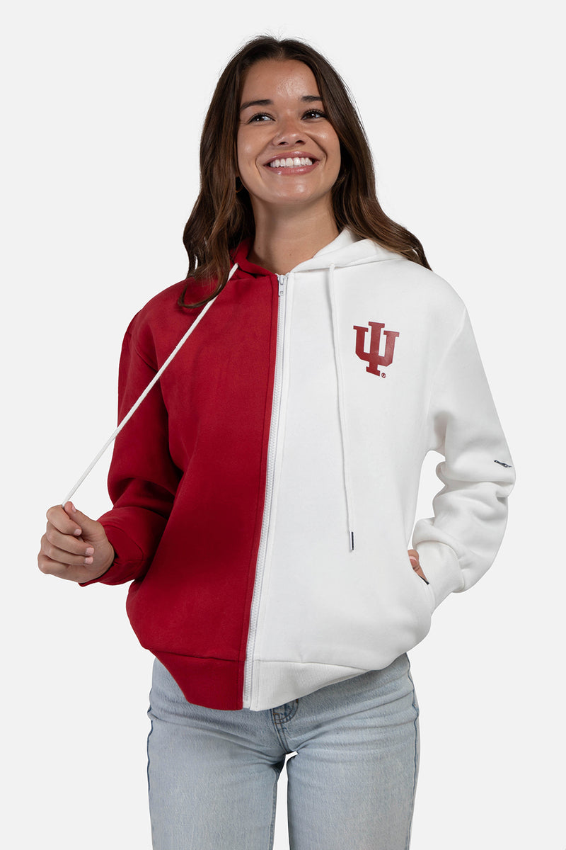 Colour block sales zip hoodie