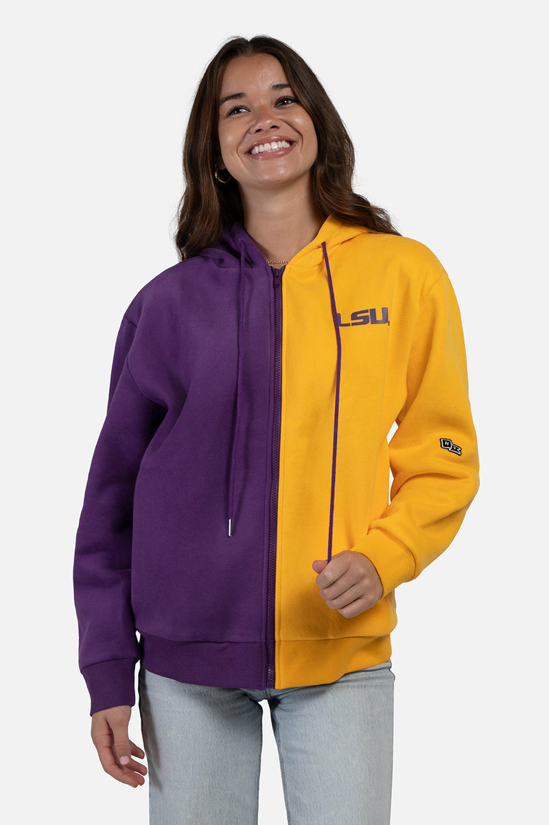 LSU Serve Color Block Zip Up - Main Image