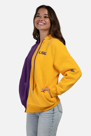 LSU Serve Color Block Zip Up