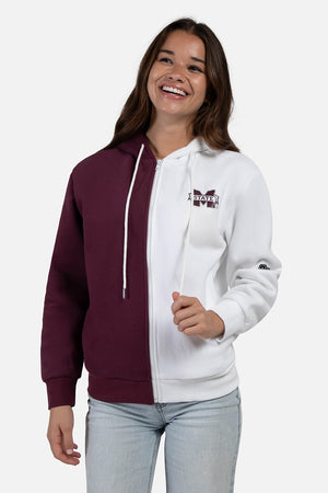 Mississippi State University Serve Color Block Zip Up