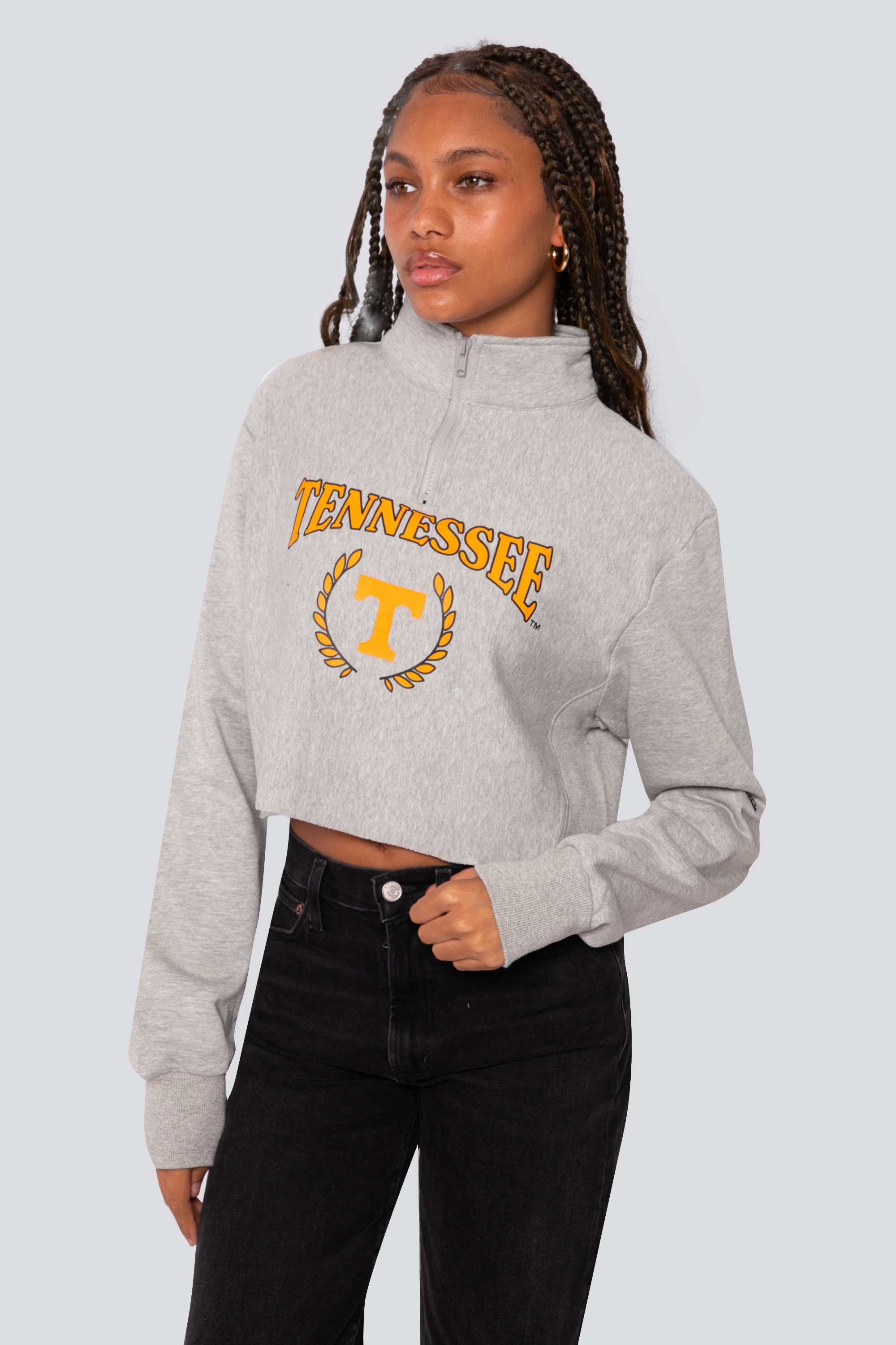 トップス 90s Archive Highneck Cutsew University of Tennessee Cutoff Mock Neck