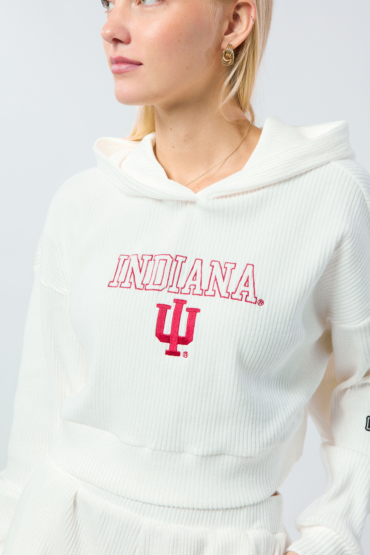 Indiana University Warm-Up Cropped Hoodie