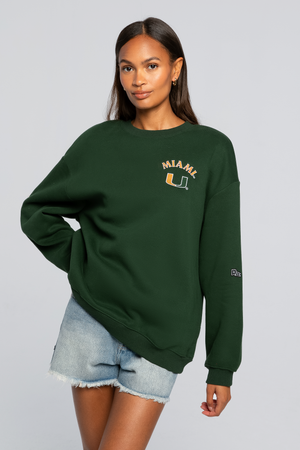 University of Miami Oversized Crewneck